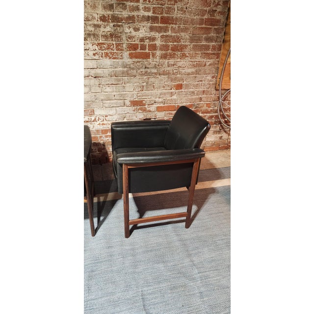 Mid 20th Century Pair of Rosewood Arm Chairs by Torbjorn Afdal For Sale In Philadelphia - Image 6 of 10