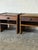 Oak Nightstands Side Tables Set of 2 Rustic Brutalist Vintage Mid-Century Modern 1970s For Sale In Los Angeles - Image 6 of 11