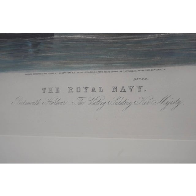 English the Royal Navy Ships Vintage Colored Engraving For Sale In Philadelphia - Image 6 of 12