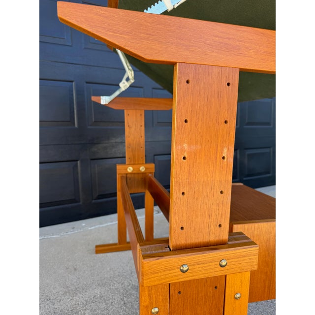 Vintage Danish Modern Adjustable Desk Drafting Table For Sale - Image 10 of 10