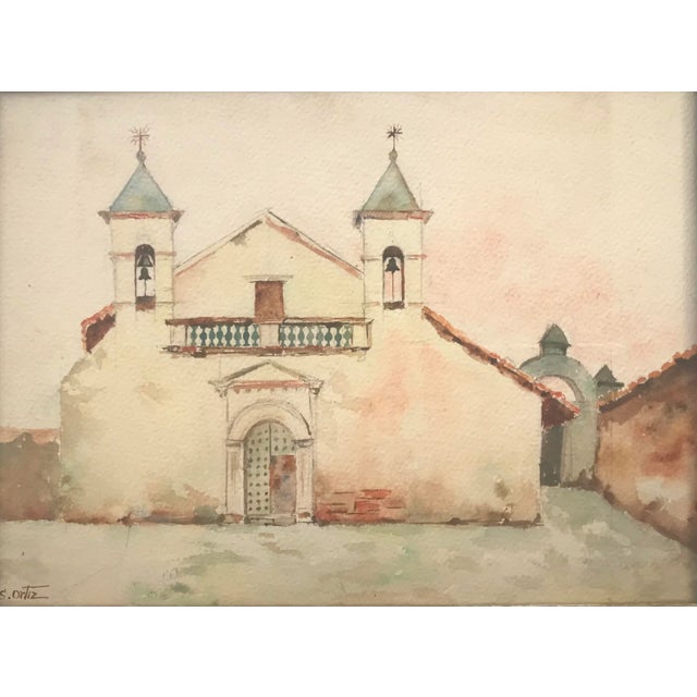 Measures 15.25 x 12.25, including frame. Beautiful original artwork with original frame, in excellent condition. Circa...