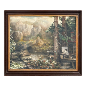 Lovely Landscape Painting Oil on Canvas Panel