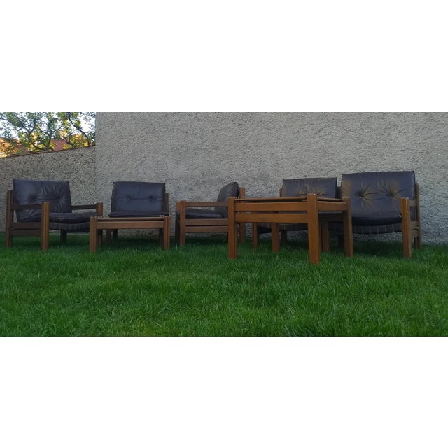 Mid-Century Modern Mid-Century Scandinavian Living Room Set, 1970s, Set of 7 For Sale - Image 3 of 5