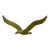 Mid-Century Modern Brass Seagull Wall Sculpture - 16.5" For Sale