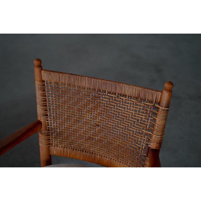 Lounge Chairs with Rattan Backrest, France, 1950s, Set of 2 For Sale - Image 10 of 18