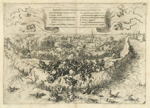 First Sparks of the Eighty Years War in Oosterweel, 1632, Paper Original Prints