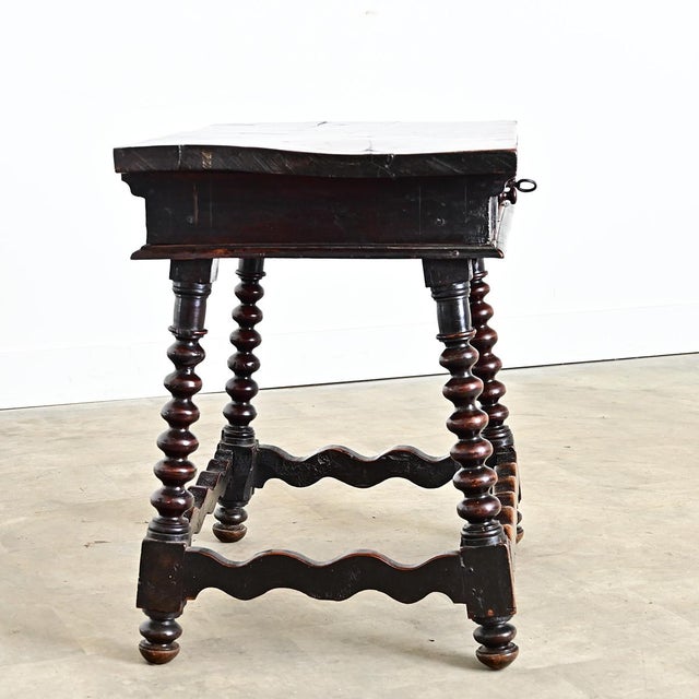 Spanish 18th Century Solid Carved Chestnut Table For Sale - Image 10 of 12