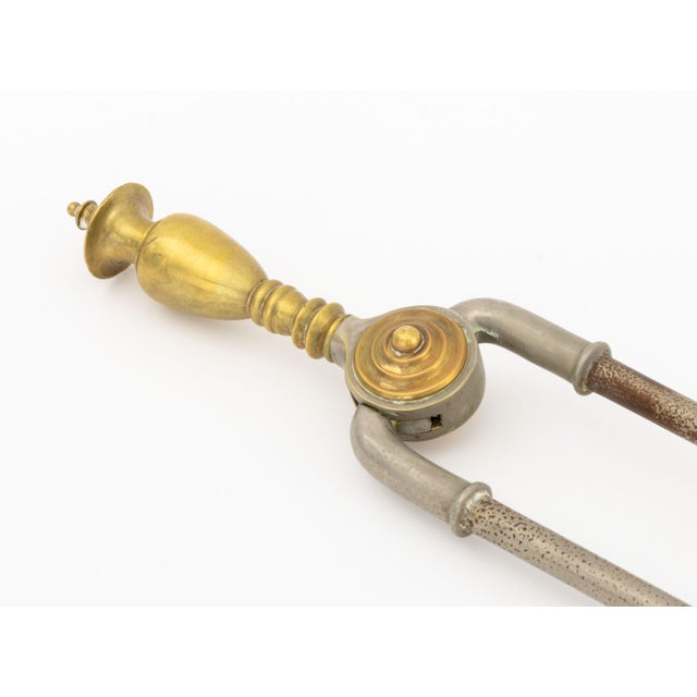 Art Deco Brass Fireplace Four-Piece Tools Set For Sale - Image 12 of 12