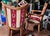 Empire Style Children's Gondola Chairs in Cherrywood with Saber Legs and Curved Front Legs, 1920s, Set of 2, in Good...