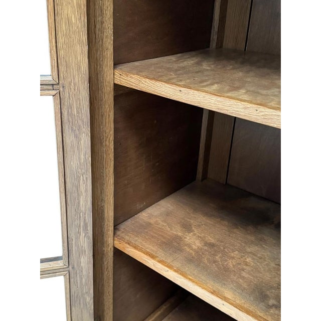 Wood Art Deco Bookcase with Glass Sliding Doors, 1930s For Sale - Image 7 of 13