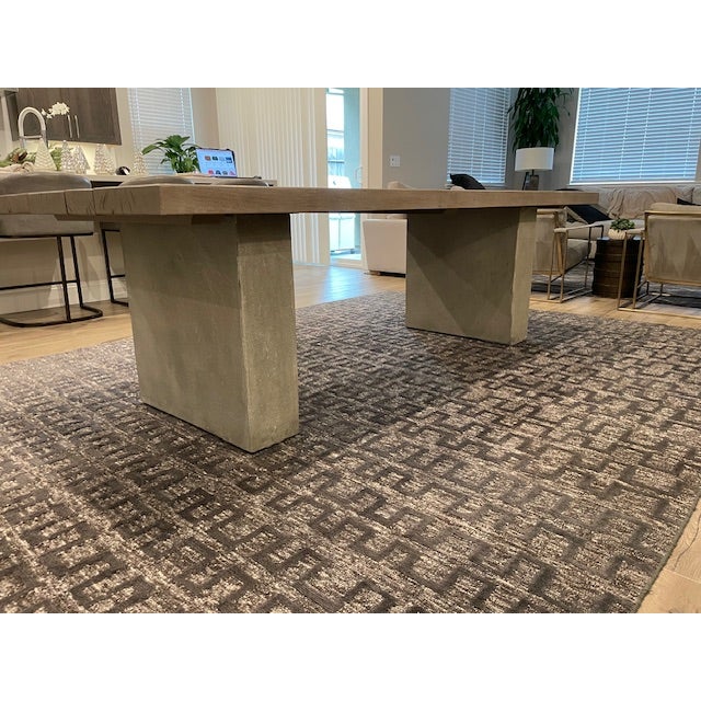 Restoration Hardware Concrete Pier Dining Table For Sale - Image 9 of 11