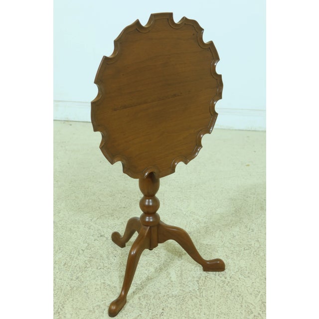 Approx: 40 Years Old Solid Walnut High Quality Construction Queen Anne Legs & Pad Feet Revolving Birdcage Center Nice...