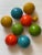 Mid-Century Modern Mid Century Modern 12 Vintage Carpet Wood Balls Polychrome For Sale - Image 3 of 4