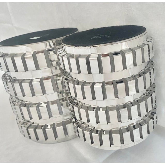 Late 20th Century Y2k Glamour to Your Tabletop With This Striking Pair of Party Lite "Enchanted Linear" Candle Holders For Sale - Image 9 of 16