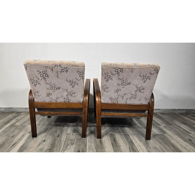 Armchairs by K. Kozelka and A. Kropacek, 1950s, Set of 2 For Sale - Image 9 of 11