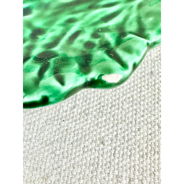 Ceramic Vintage Majolica Style Cabbage Relish Jar and Saucer For Sale - Image 7 of 7