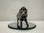 English 1970s Solid Sterling Silver Wild Boar / Hog Desk Sculpture (925) – 190g – 6" – Mirror Display Base For Sale - Image 3 of 17