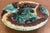 Ceramic Antique European Begonia Leaf Footed Compote For Sale - Image 7 of 11