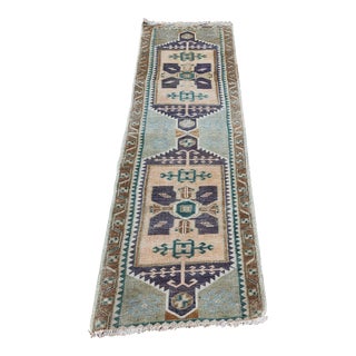 1970s Vintage Turkish Wool Runner 1'10'' X 6'2'' For Sale