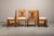 Dutch Art Deco Amsterdam School Dining Chairs in Oak and Light Fabric, 1930s, Set of 4 For Sale - Image 6 of 16