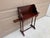 Vintage Federal Mahogany Library Book Stand With Pull-Out Drink Trays For Sale - Image 11 of 15