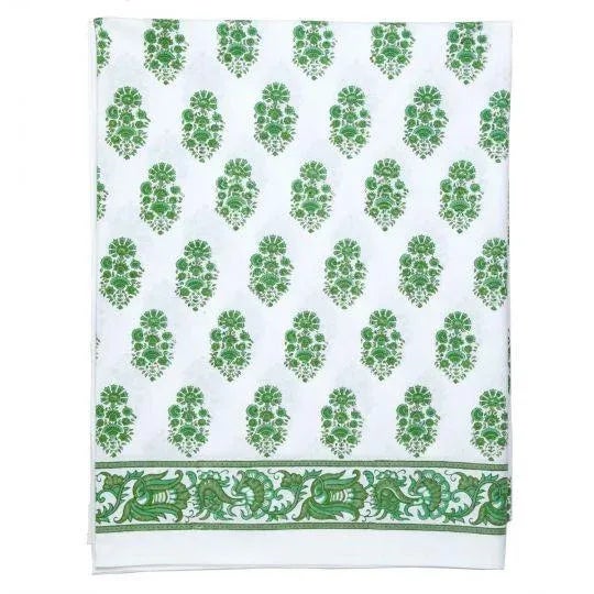 Textile Riya Full Bed Green Flat Sheet For Sale - Image 7 of 7