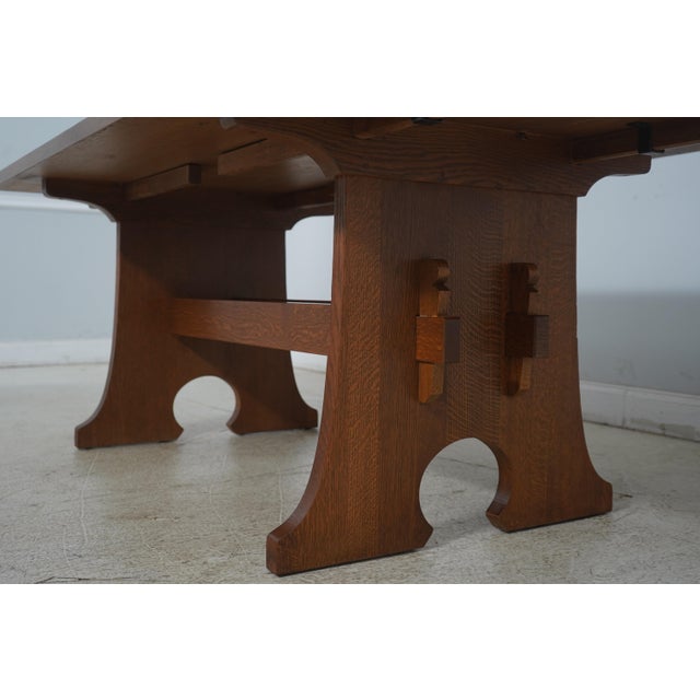 Stickley Stickley Mission Oak Arts & Crafts Dining Room Table For Sale - Image 4 of 12