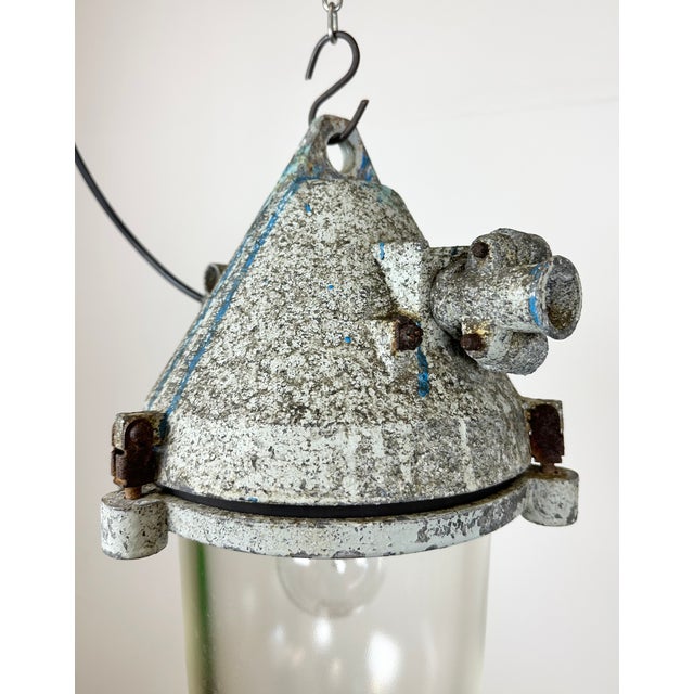Industrial Grey Cast Aluminium Explosion Proof Lamp from Elektrosvit, 1970s For Sale - Image 12 of 18