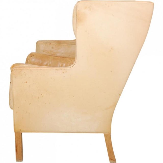 Kupe 2-Seater Sofa in Natural Leather by Børge Mogensen, 2000s For Sale - Image 4 of 18