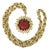 Jomaz Gold Plated Sunburst Pendant Chain Link Necklace c.1970 For Sale