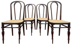 Caned Chairs by Jacob & Josef Kohn, Set of 4