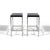 Contemporary Pair of Minimalist Chrome Side Tables With Granite Tops For Sale - Image 3 of 10