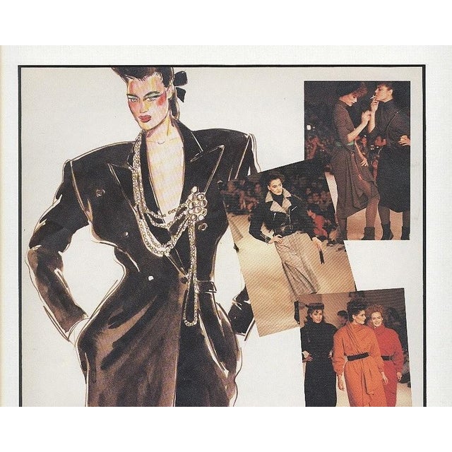 This is an unusual vintage fashion print. It features a Jean-Paul Gaultier haute couture fashion design shown at the Paris...