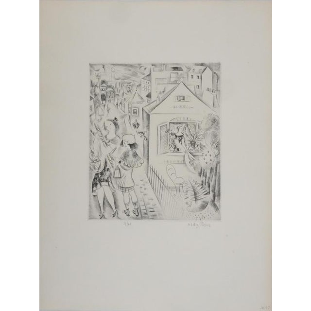 Mily Possoz, Young Girls with Provisions, Original Signed Engraving For Sale - Image 10 of 10