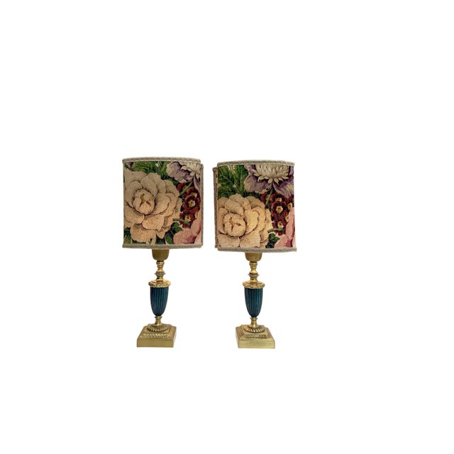 Table Lamps in Brass and Green Metal by Einar Bäckström, 1950, Set of 2 For Sale - Image 13 of 13