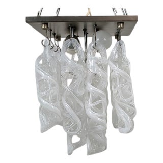 Small Ceiling Light with Murano Glass Pendants, 1970s For Sale