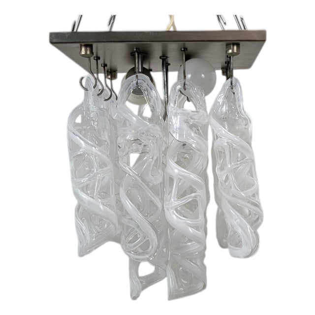 Small Ceiling Light with Murano Glass Pendants, 1970s For Sale