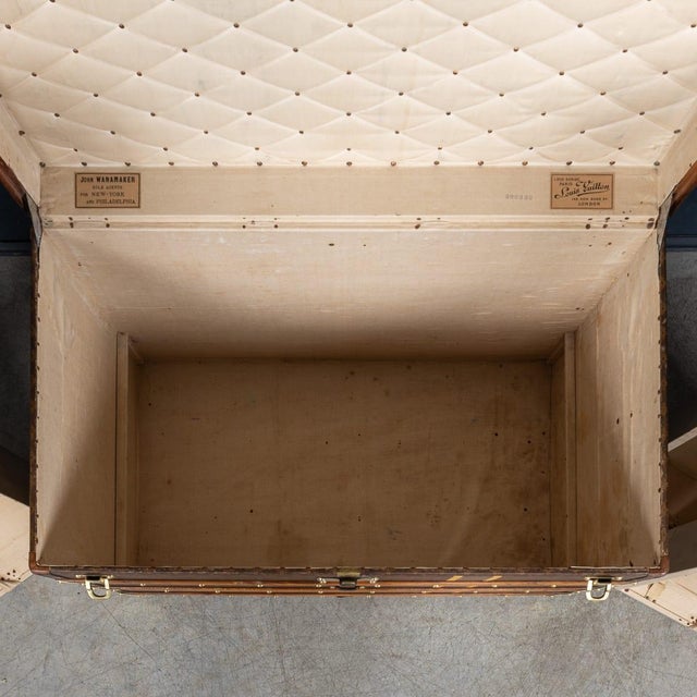 Antique French Trunk in Monogram Canvas from Louis Vuitton, 1920 For Sale - Image 11 of 18