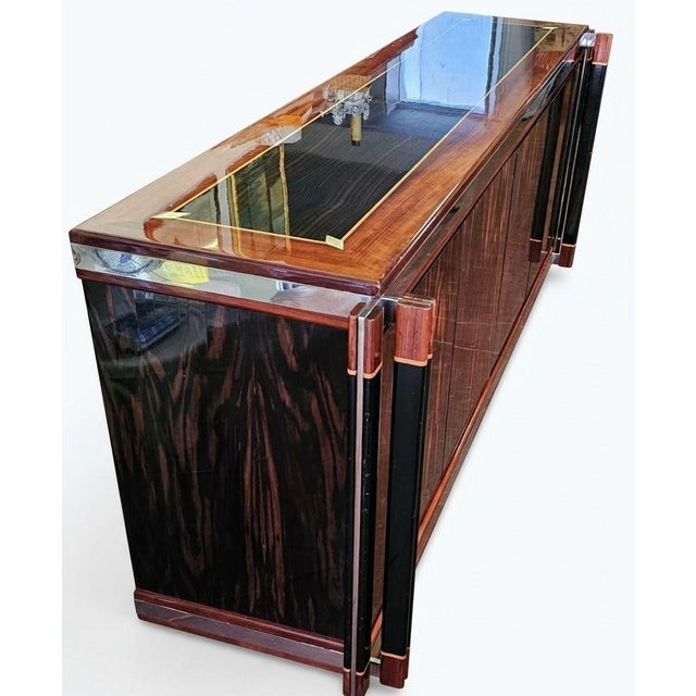 Hollywood Regency Regency Style Sideboard by Paolo Barracchia for Roman Decò, 1970s For Sale - Image 3 of 12