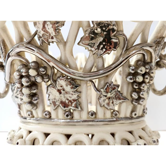 Cream Ceramic Fruit Bowl or Centerpiece by Charles de Boissimon, France For Sale - Image 13 of 17
