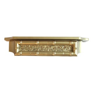 1960s Syroco Gold Faux Bamboo Shelf For Sale