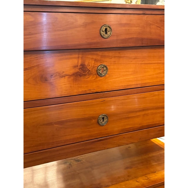 19th Century Pair of French Empire Walnut Commodes For Sale - Image 5 of 11