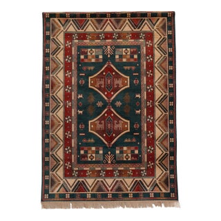 Vintage Geometric Woven Wall Tapestry For Sale