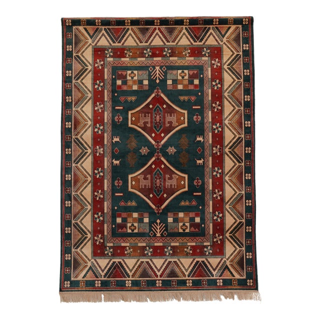 Vintage Geometric Woven Wall Tapestry For Sale