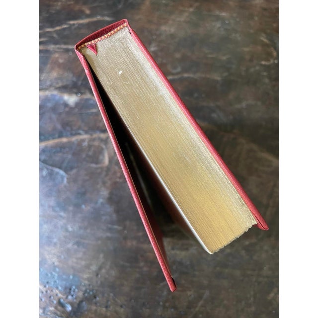 1950s 1952 Vintage Red Leather Wrapped Book Library Bookshelf Bibliophile For Sale - Image 5 of 9