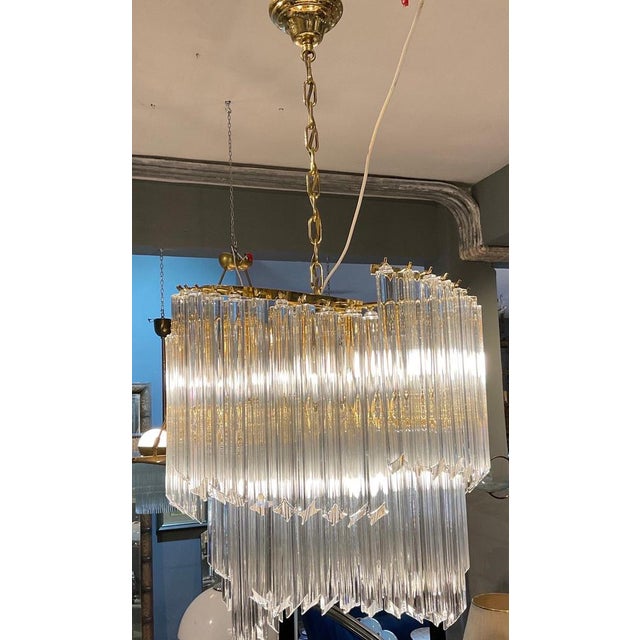 Chandelier in Murano Glass in the style of Venini, 1985 For Sale - Image 6 of 17