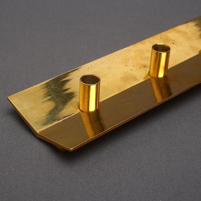 Vintage Swedish Four-Light Candleholder in Brass by Pierre Forssell for Skultuna, 1960s For Sale - Image 3 of 8