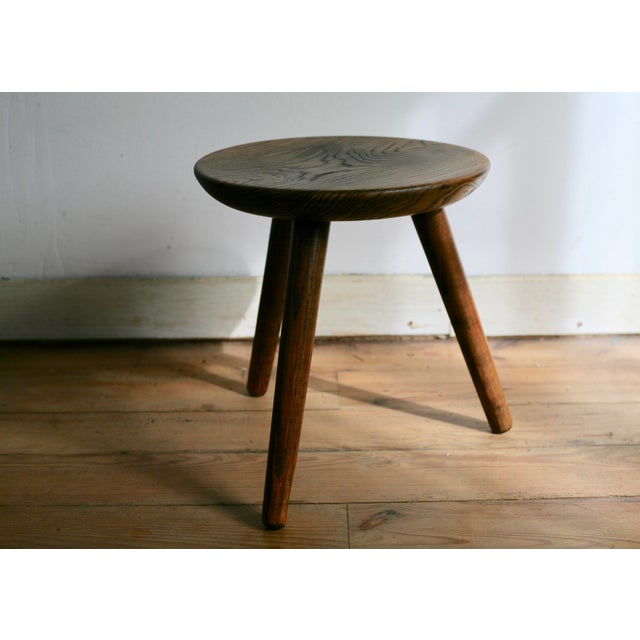 Vintage Tripod Stool in Wood, 1950s For Sale - Image 13 of 14
