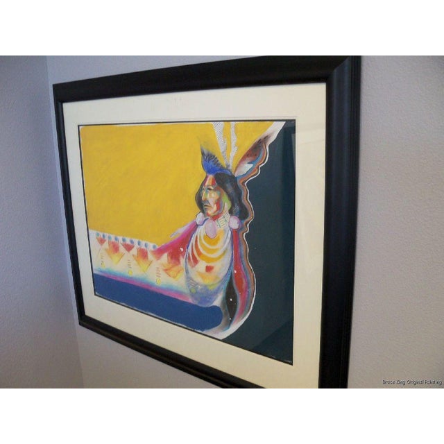 Bruce King Untitled Hand Signed Original Painting, Native American For Sale - Image 9 of 12