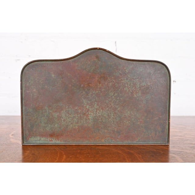 Tiffany Studios New York Zodiac Patinated Bronze Letter Rack, Circa 1910 For Sale - Image 10 of 12